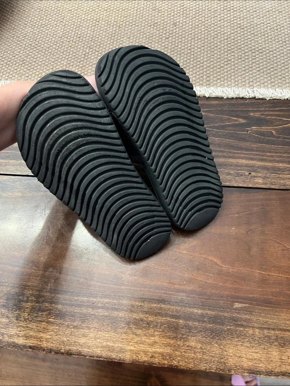 Nike Black Slides with Neon Lime Logo